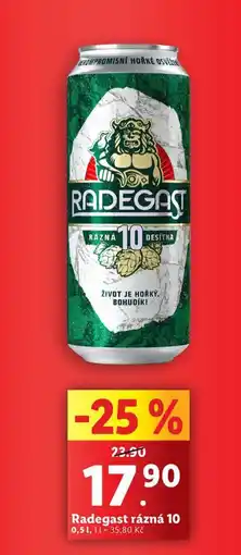 Lidl Pivo radegast rázná 10 nabídka