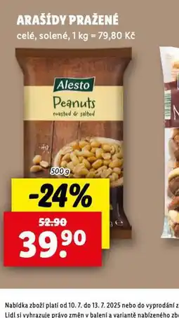 Lidl Arašídy pražené solené nabídka