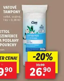 Lidl Vatové tampony nabídka
