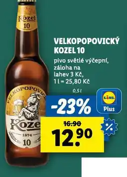 Lidl Pivo velkopopovický kozel 10 nabídka