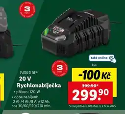 Lidl 20 v rychlonabíječka nabídka