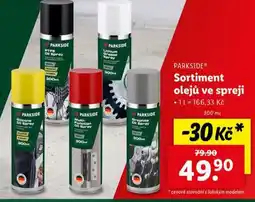Lidl Sortiment olejů ve spreji nabídka