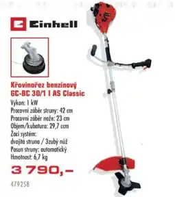 Uni Hobby Křovinořez benzínový GC-BC 30/1 I AS Classic Výkon: 1 kW nabídka