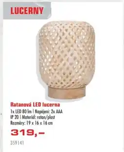 Uni Hobby Ratanová LED lucerna nabídka