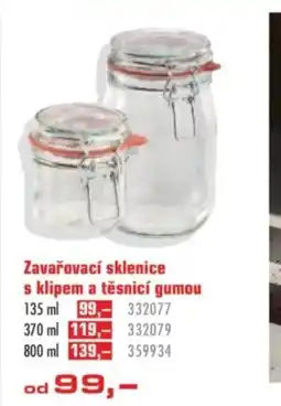 Uni Hobby Zavařovací sklenice s klipem a těsnicí gumou nabídka