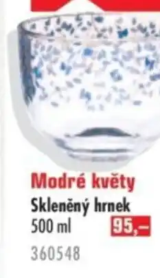 Uni Hobby Modré květy Skleněný hrnek nabídka