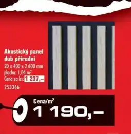 Uni Hobby Akustický panel dub přírodní nabídka