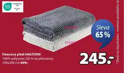 JYSK Fleecový pléd HAGTORN nabídka