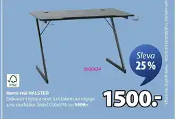 JYSK Herní stůl HALSTED nabídka