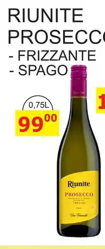BENE Nápoje RIUNITE PROSECCO - FRIZZANTE 0,75L nabídka