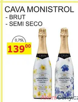 BENE Nápoje CAVA MONISTROL - BRUT 0,75L nabídka