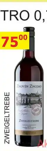 BENE Nápoje Znovín Znojmo 0,75l ZWEIGELTREBE nabídka