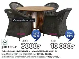 JYSK JUTLANDIA® Zahradní stůl UDBYNEDER a zahradní židle GAMMELBY nabídka