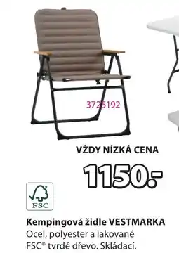JYSK Kempingová židle VESTMARKA nabídka