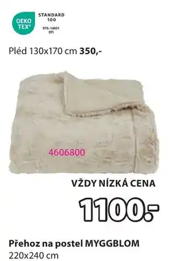 JYSK Přehoz na postel MYGGBLOM nabídka