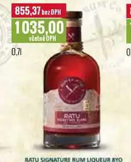 Ratio RATU SIGNATURE RUM LIQUEUR 8YO 0,7l nabídka