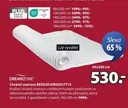 JYSK DREAMZONE® Chránič matrace BERGSFJORDEN PT15 nabídka