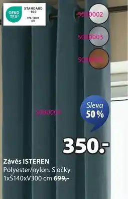 JYSK Závěs ISTEREN Polyester/nylon. S očky. nabídka