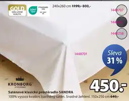 JYSK Saténové klasické prostěradlo SANDRA nabídka