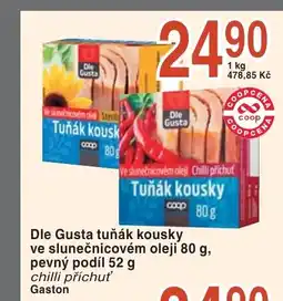 Coop hb Dle Gusta tuňák kousky ve slunečnicovém oleji nabídka