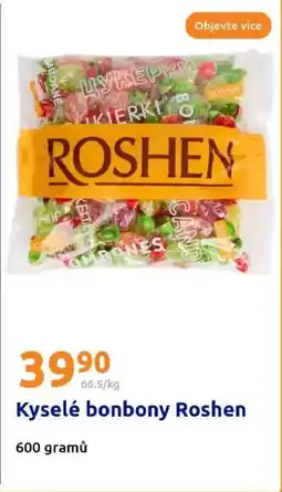 Action Kyselé bonbony Roshen nabídka