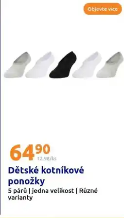 Action Dětské kotníkové ponožky nabídka