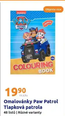 Action Omalovánky Paw Patrol Tlapková patrola nabídka
