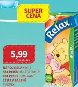 Kubík potraviny Nápoj relax nabídka