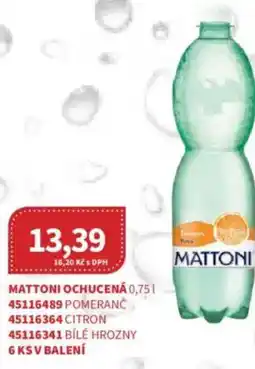 Kubík potraviny Mattoni ochucená nabídka