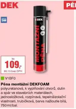 DEK Pěna montážní DEKFOAM nabídka
