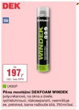 DEK Pěna montážní DEKFOAM WINDEK nabídka