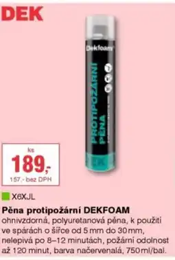 DEK Pěna protipožární DEKFOAM nabídka