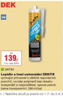DEK Lepidlo a tmel univerzální DEKFIX nabídka