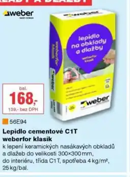 DEK Lepidlo cementové C1T weberfor klasik nabídka
