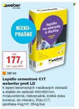 DEK Lepidlo cementové C1T weberfor profi LD nabídka