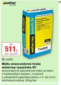 DEK Malta síranovzdorná hrubá weberrep vysprávka SV nabídka