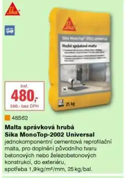DEK Malta správková hrubá Sika MonoTop-2002 Universal nabídka