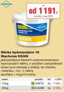 DEK Stěrka hydroizolační 1K Stachema HS300 nabídka