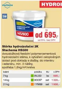 DEK Stěrka hydroizolační 2K Stachema HS500 nabídka