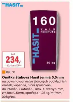 DEK Omítka štuková Hasit jemná nabídka