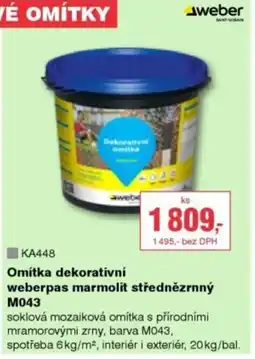 DEK Omítka dekorativní weberpas marmolit střednězrnný M043 nabídka