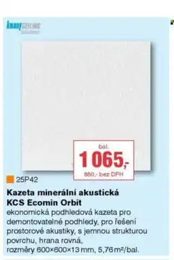DEK Kazeta minerální akustická KCS Ecomin Orbit nabídka
