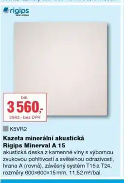 DEK Kazeta minerální akustická Rigips Minerval A 15 nabídka