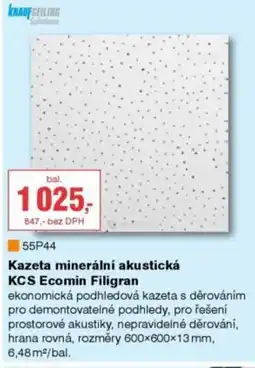 DEK Kazeta minerální akustická KCS Ecomin Filigran nabídka