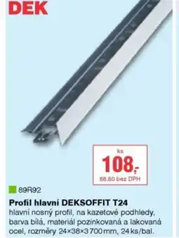 DEK Profil hlavní DEKSOFFIT T24 nabídka