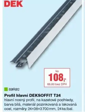 DEK Profil hlavní DEKSOFFIT T24 nabídka