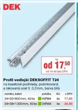 DEK Profil vedlejší DEKSOFFIT T24 nabídka
