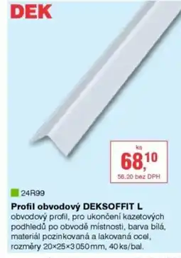 DEK Profil obvodový DEKSOFFIT L nabídka