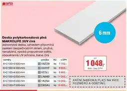 DEK Deska polykarbonátová plná MAKROLIFE 2UV čirá nabídka