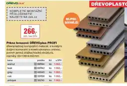 DEK Prkno terasové DŘEVOplus PROFI nabídka